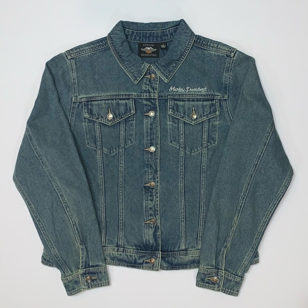 Harley-Davidson Women’s Essential Bar & Shield Denim Jacket-Size XL New